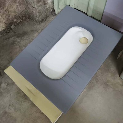 防撞陶瓷蹲便器+硅胶蹲坑