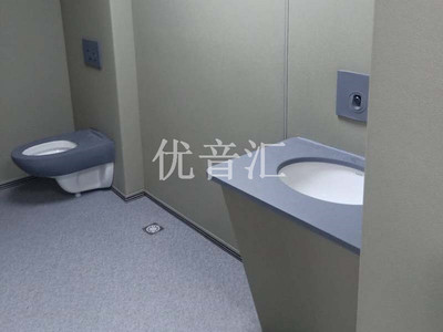 留置室卫生间硅胶防撞软包+防撞马桶