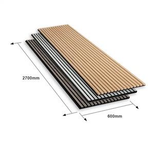 Acoustic slat wood wall panels